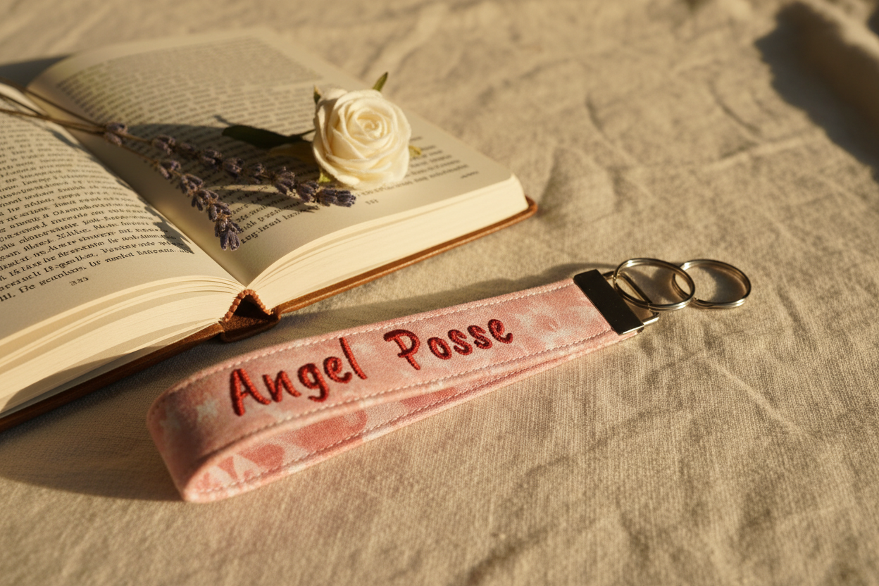 Embroidered Inspirational Keychain Wristlet